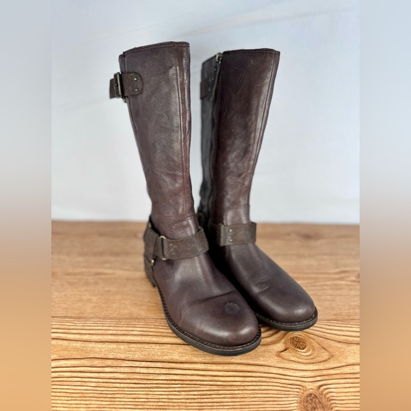 UGG Shoes - Ugg Women’s Australia Damien Leather Brown Riding Boots Sz 6 US